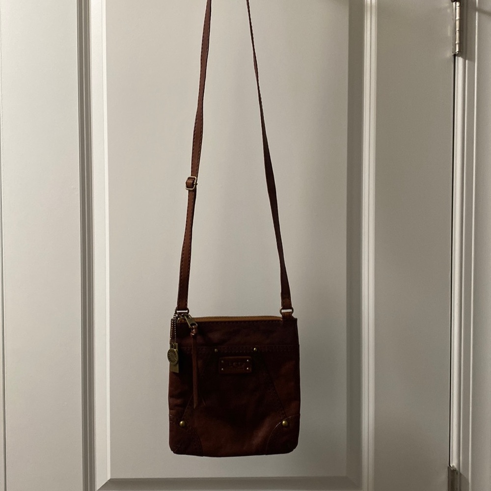UGG Brown Soft Leather Crossbody Bag
